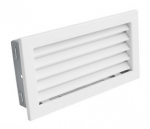 Grotelės VENTLAB 325x170, fiksuotos žaliuzės, baltos