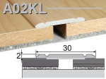 Profilis Effector A02 sujungimo, klijuojamas | ąžuolas Nairobi 180 cm 30x2 mm