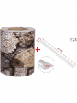 Tvoros juostos rinkinys 35x0.19 m (450 g/m&sup2;) + 28 klipsai, Bimsstein