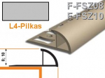 Profilis užbaigimo PVC Aspro, i&scaron;orinis | 8 mm x 2.5 m, pilkas