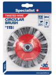 Specialist+ Vielinis &scaron;lifavimo diskas, suktos vielos, 115 mm, M14, SPECIALIST+