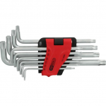 L- raktų komplektas TORX ,T8-T50, 10vnt, ilgi, KS Tools