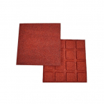 Guminė plytelė, 50 x 50 x 3 cm, raudona
