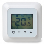 Termostatas HEATCOM, HC60, su ekranu, kabinamas, baltas