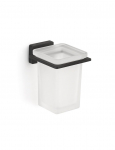 Sieninė dantų &scaron;epetėlių stiklinė GEDY ATENA 441014, juoda