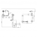 Sifonas dvigubai plautuvei Aniplast LD0505PL, 1 1/2 x 40