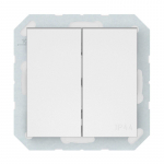 Perjungiklis VILMA QR1000, 2klav., mat. baltos spalvos
