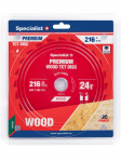 Specialist+ Pjovimo diskas 216x24Tx30mm, Wood PREMIUM, SPECIALIST+