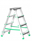 Kopėčios aliuminės, buitinės, dvipusės EUROSTYL | 4 pakopų 78-85cm, max 150kg