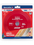 Specialist+ Pjovimo diskas 216x84Tx30mm, Multimaterial PREMIUM, SPECIALIST+