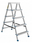Kopėčios aliuminės, buitinės, dvipusės EUROSTYL | 5 pakopų 98-108cm, max 150kg