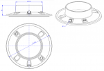 Ketinis flan&scaron;as Romotop Dynamic 3G židiniams, 200 mm