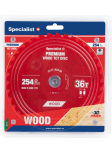 Specialist+ Pjovimo diskas 254x36Tx30mm, Wood PREMIUM, SPECIALIST+