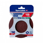 Specialist+ SPECIALIST+ &scaron;lifavimo popierius P60, 125 mm, 5 vnt.