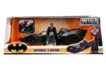 Žaislinis automobilis Metals Die Cast Batmobile and Batman