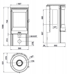 Plieninė krosnelė Invicta Neosen, su &scaron;oniniais stiklais, 6kW (P948837)