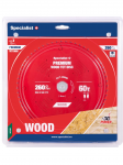 Specialist+ Pjovimo diskas 260x60Tx30mm, Wood PREMIUM, SPECIALIST+