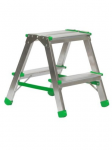 Kopėčios aliuminės, buitinės, dvipusės EUROSTYL | 2 pakopų 38-39cm, max 120 kg