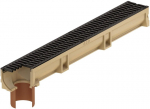 Drenažo latakas su &Oslash; 110 mm vamzdžiu, B125 Aco Euroline, 1 m