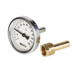 Termometras apvalus bimetalinis Watts, montuojamas į gilzę 120&deg;C T63/99