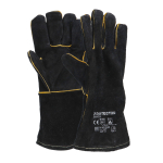 Pir&scaron;tinės suvirinimo odinės juodos 36 cm PROTECT2U BLACK (P531-58)