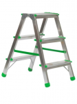 Kopėčios aliuminės, buitinės, dvipusės EUROSTYL | 3 pakopų 56-62cm, max 120 kg