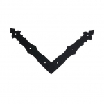 Dekoratyvinis kampuk 1.5cm x 10cm dažyta metalų lydinys juod