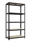 Sandėliavimo lentyna Strong 175, 176 x 90 x 40, 5 lentynos, juodos sp., apkrova 175 kg