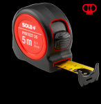 Ruletė dvipusė 5 m &times; 25 mm, klasė II, su dvigubu slankiu kabliuku SOLA PROTECT DS (PE DS 525)
