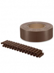 Tvoros juostos rinkinys 35x0.475 m (450 g/m&sup2;) + 20 klipsai, rudas