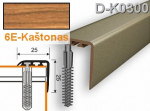 Profilis laiptams PVC Myck, 25 x 25 mm | ka&scaron;tonas, 2 m