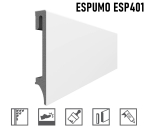 Grindjuostė ESPUMO (ESP401) balta | 100mm, 2.4m