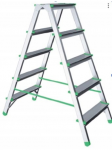 Kopėčios aliuminės, buitinės, dvipusės EUROSTYL | 6 pakopų 121-131cm, max 120 kg