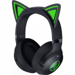 AUSINĖS RAZER KRAKEN V2 KITTY BT JUODOS