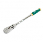 ⬡ Lanksti greito atleidimo terk&scaron;lė 1/2" (la&scaron;o formos), su mink&scaron;ta rankena, 72 dantys (ST13971F, SATA)