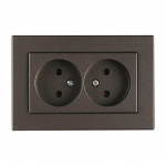 Dvivietis ki&scaron;tukinis lizdas VILMA XP500, antracito spalvos