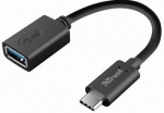 Adapteris TRUST USB Type C M, USB Type A F, juodas 20967