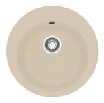 Granitinė plautuvė Franke Ronda, ROG 610-41, užkem&scaron;amas ventilis, Beige