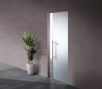 Paslėptų stumdomų stiklo durų be apvadų sistemos komplektas Essential GOLD GLASS gipso sienai 2100x900x100 (gipso profilis 75mm pločio) be stiklo.