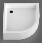 Akmens masės du&scaron;o padėklas R-90, 90x90 cm, pusapvalis, R-550