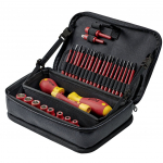 Įrankių rinkinys WIHA &bdquo;slimVario&reg;&ldquo; electric (32 vnt.) su prakti&scaron;ku krep&scaron;iu