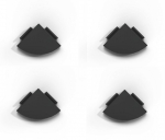 Plytelių grindims ATENA EKOGRID kampai rampos profiliui | 4 vnt.