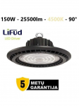 150W LED High bay - 25500lm - 4500K - IP67 - 5 metai garantija