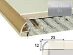 Profilis Effector A53 užbaigimo | A53 sidabrinis 250 cm 23x12 mm