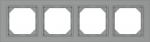 Keturvietis rėmelis VILMA QR1000, pilkos spalvos