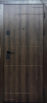 PLIENINĖS DURYS STYLE RUDA/BALTA, 860X2050X110, DE&Scaron;ININĖS