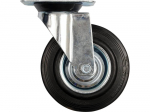 Ratukas vežimėliui, guminis, juodas, pasukamas Vorel | d-160mm, 130kg