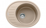 Granitinė plautuvė Franke Ronda, ROG 611-62, užkem&scaron;amas ventilis, Beige