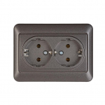 Dvivietis ki&scaron;tukinis lizdas VILMA SL250, antracito spalvos