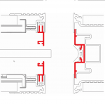 Vertikalus uždengimo komplektas SCRIGNIO ESSIANTIAL GLASS-V 2700MM INOX